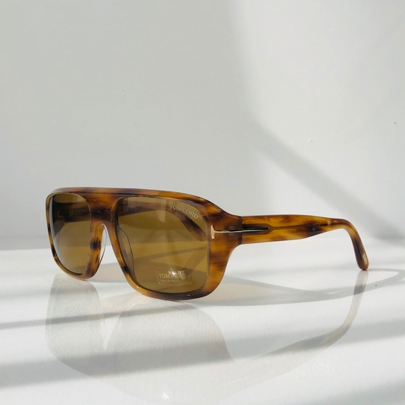 New TOM FORD Duke Square Light Havana Sunglasses - Picture 5 of 16